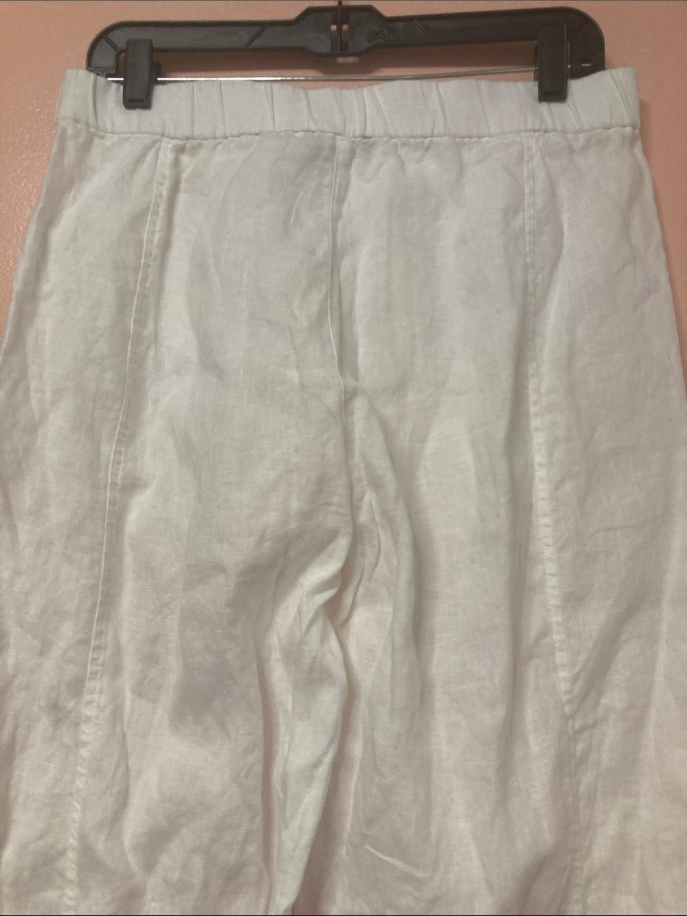 Eileen Fisher Womens Size S White Organic Linen Wide-Leg Trouser Pants - Picture 6 of 16